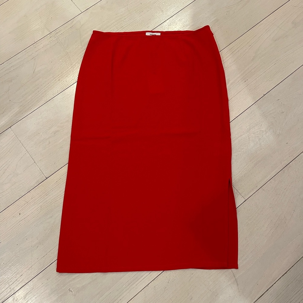 NEW WITH TAGS Miaou Red Midi Skirt